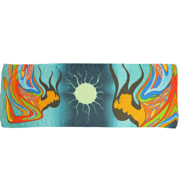 Mother Earth Eco Scarf by Indigenous artist, Maxine Noel indigenous art shawl by Maxine Noel Canada