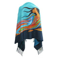 Mother Earth indigenous art shawl by Maxine Noel Canada