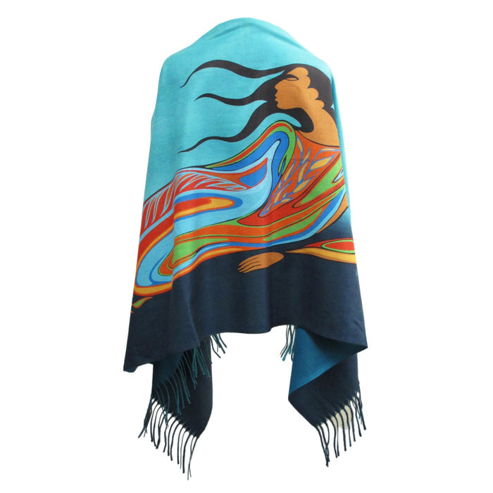 Mother Earth indigenous art shawl by Maxine Noel Canada
