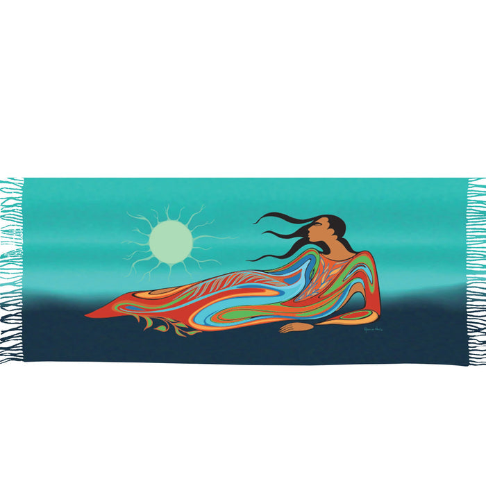 Mother Earth indigenous art shawl by Maxine Noel Canada