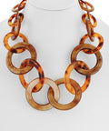 Multi Open Round Linked Necklace