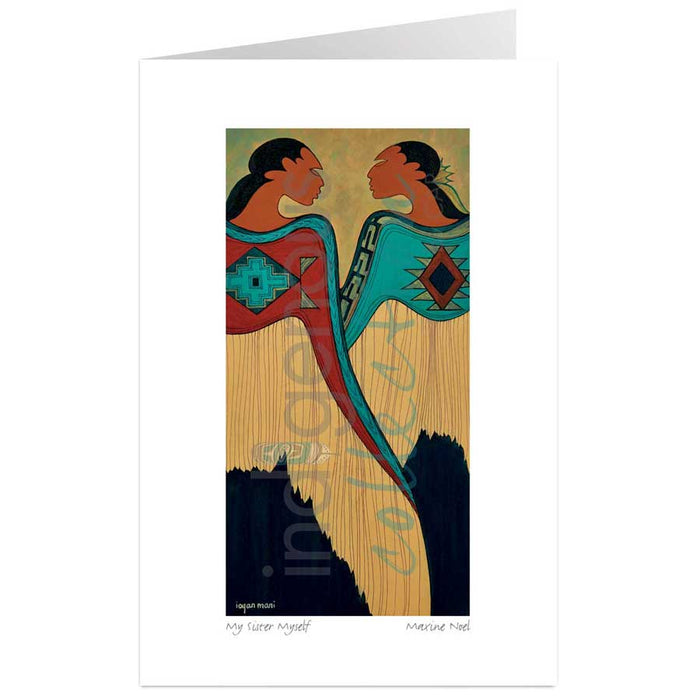Maxine Noel My Sister Myself Art Card | Native Art Canada