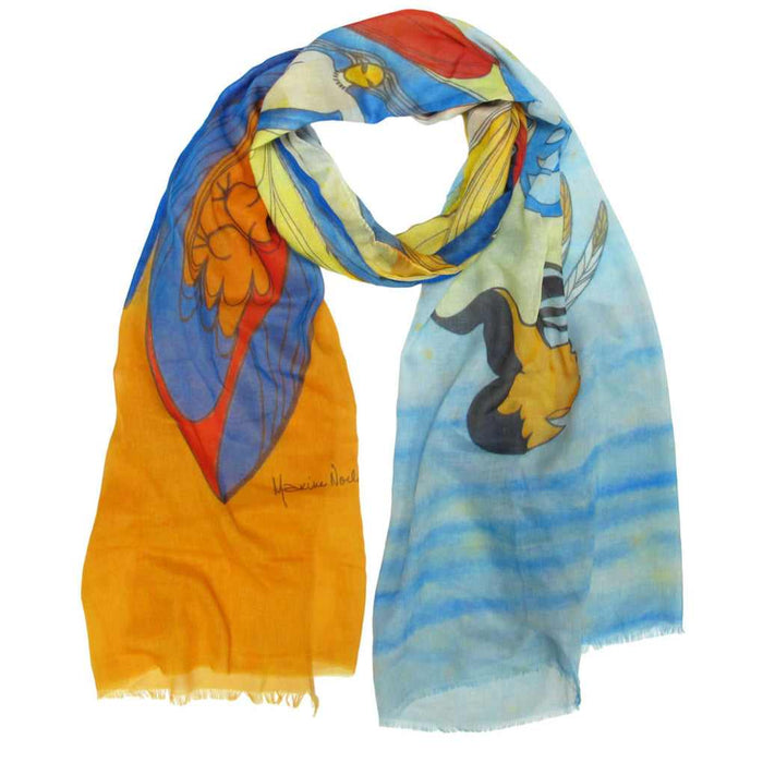 Not Forgotten Eco Scarf Artwork by Native Artist Maxine Noel indigenous art shawl by Maxine Noel Canada