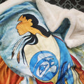 Not Forgotten Faux Rabbit indigenous art blanket by Maxine Noel Canada