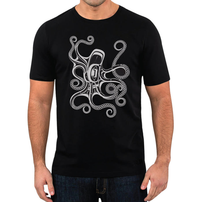 Nuu (Octopus) Unisex Tshirt by Ernest Swanson indigenous art gift by Ernest Swanson Canada