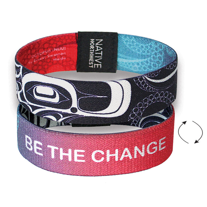 Octopus 1 inch Wristband, artwork by Haida Artist Ernest Swanson indigenous art gift by Ernest Swanson Canada
