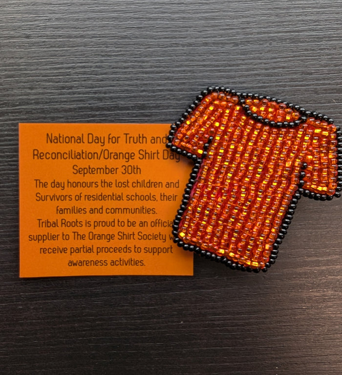 Orange Shirt Day Pin indigenous art gift by North of Fifty First Nations & Métis Art Boutique Canada