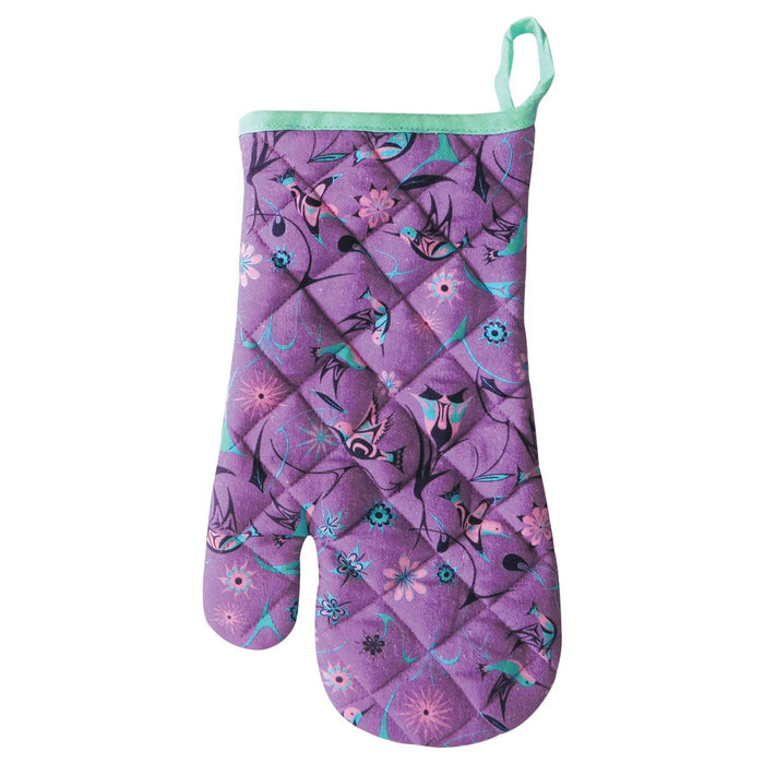 Oven Mitt - Hummingbirds by Nicole La Rock indigenous art gift by Nicole La Rock Canada