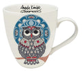 Owl 18 oz indigenous art mug by Angela Kimble Canada