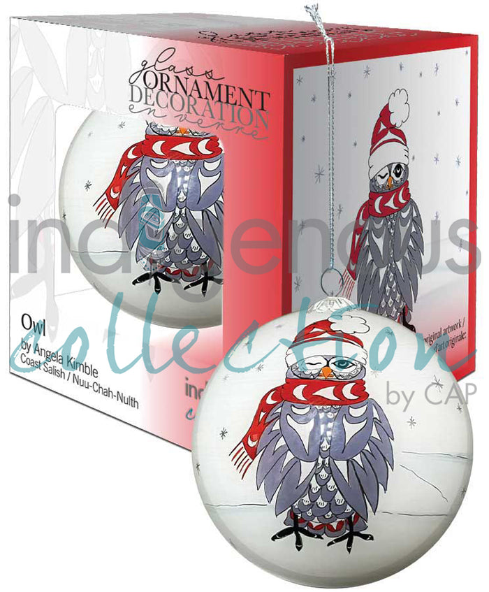 Owl indigenous ornament by Angela Kimble Canada