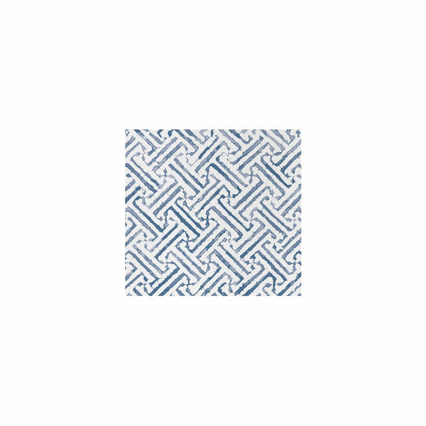 Papersoft Napkins Greek Key Blue Cocktail Napkins (Pack Of 20)