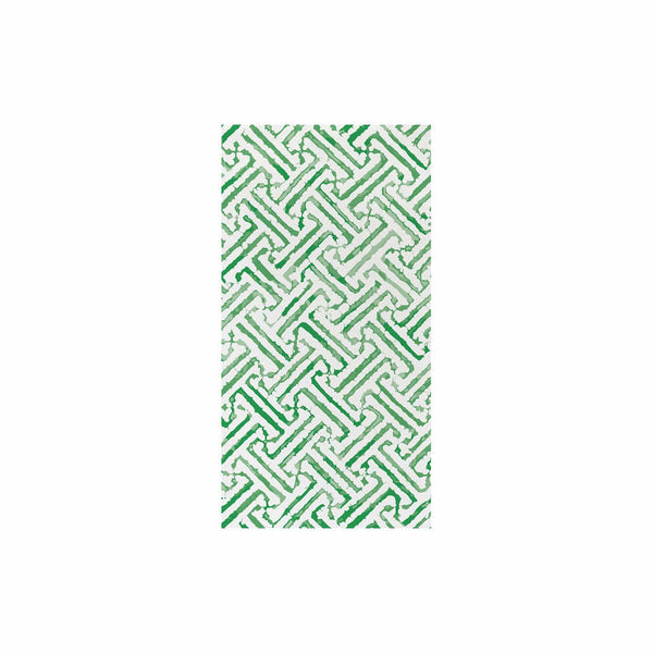 Papersoft Napkins Greek Key Green Guest Towels (Pack Of 20)