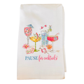 Pause for Cocktails Mahjong Tea Towel