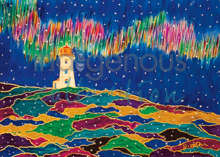 Dawn Oman Peggy's Lights Art Card | Native Art Canada