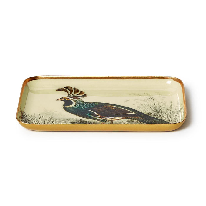 Pheasant Metal Trinket/Desk Tray