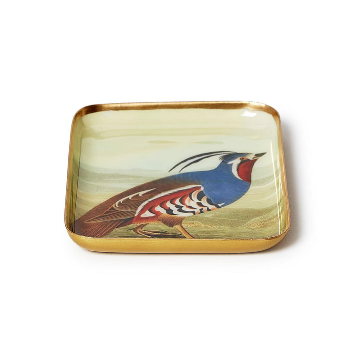 Pheasant Metal Trinket/Desk Tray