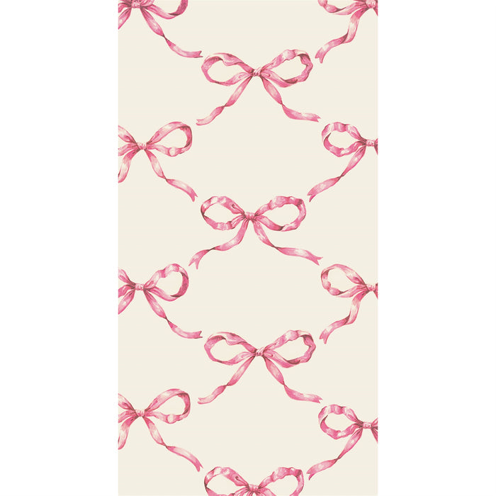Pink Bow Lattice Guest Towel