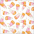 Pink Candy Corn Cocktail Napkin