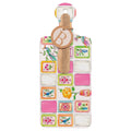 Pink Mahjong Cheese Board & Wood Spreader Set