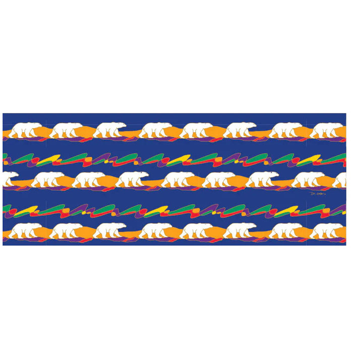 Polar Bear indigenous art shawl by Dawn Oman Canada