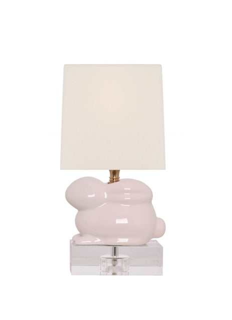 Porcelain Soft Pink Bunny Lamp
