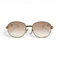 Premiere - 56-16 White Composite Marbles Sunglasses w/ Round Hennessy Lenses - Gold Frame C