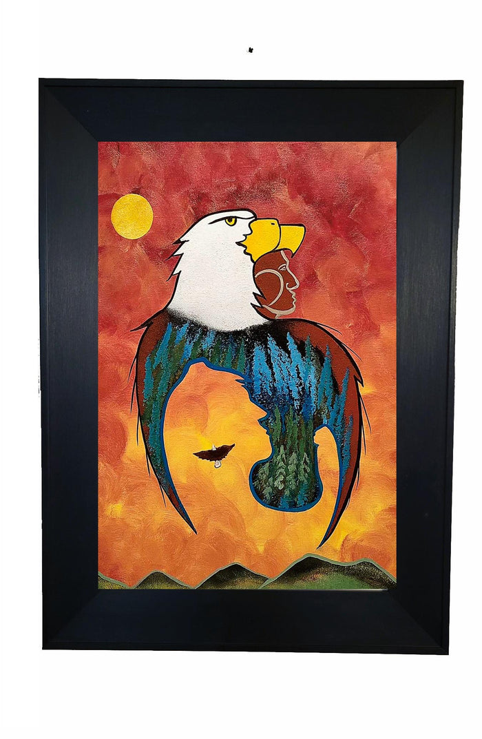 Russel Noganosh Protect My Family Wall Art | Native Art Canada
