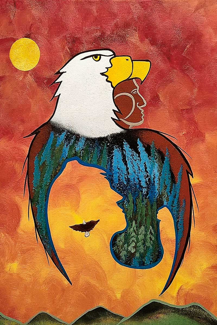 Russel Noganosh Protect My Family Wall Art | Native Art Canada