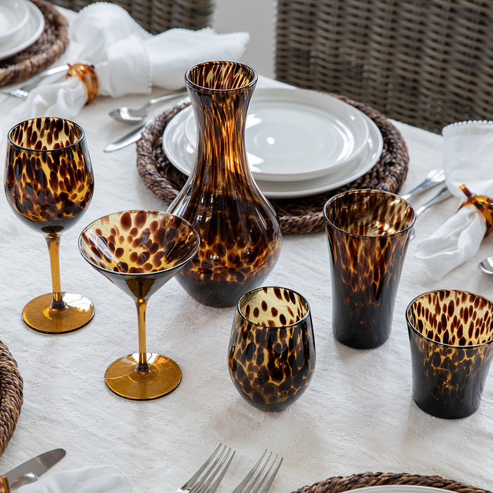 Puro Wine Glass - Tortoiseshell