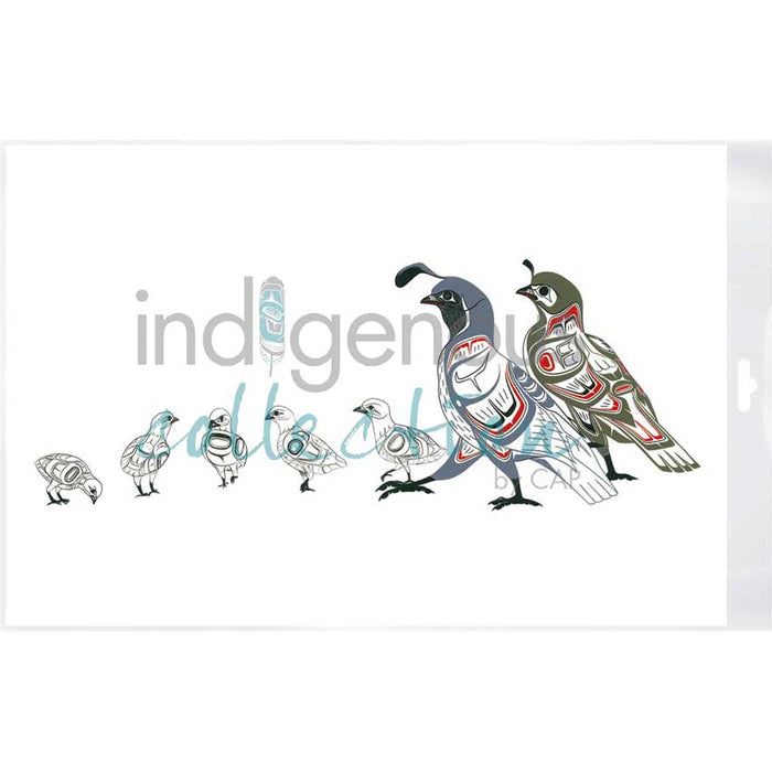 Quail Family Bagged Poster
