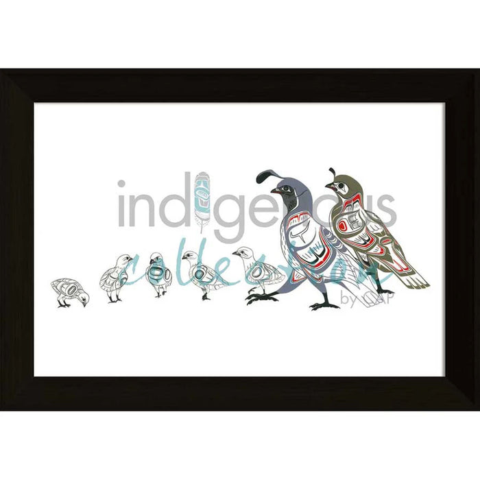 Richard Shorty Quail Family Wall Art | Native Art Canada