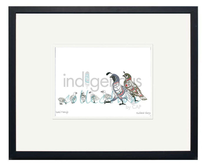 Richard Shorty Quail Family Wall Art | Native Art Canada