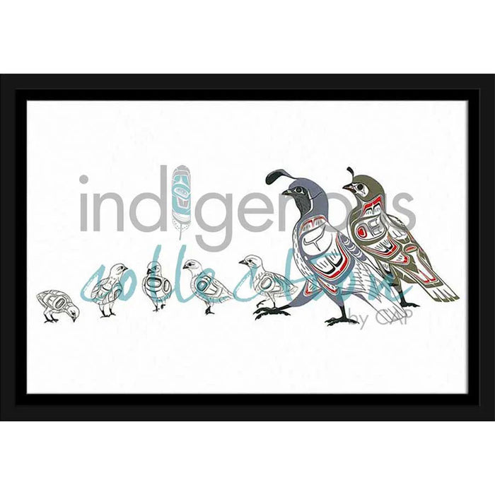 Richard Shorty Quail Family Wall Art | Native Art Canada