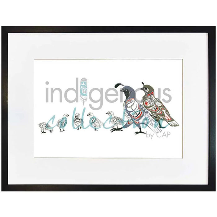 Richard Shorty Quail Family Wall Art | Native Art Canada