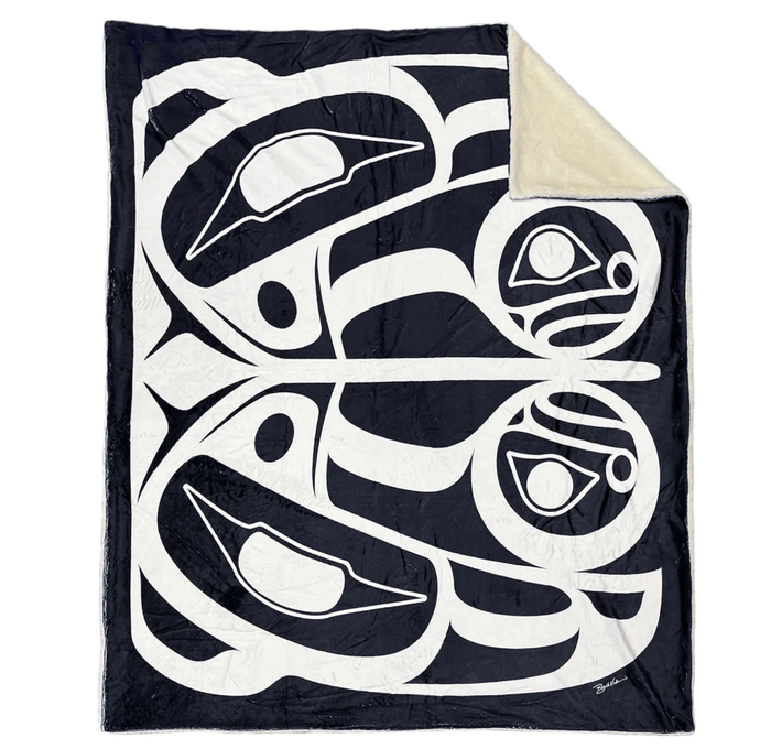 Raven indigenous art blanket by Roy Henry Vickers Canada