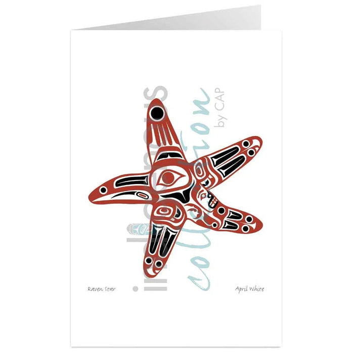 April White Raven Star Art Card | Native Art Canada