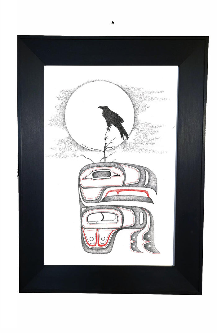 Charles Silverfox Raven Wall Art | Native Art Canada