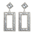 Rectangle Glittery Earrings indigenous art gift by Canadian Fashion & Home Decor Boutique Canada