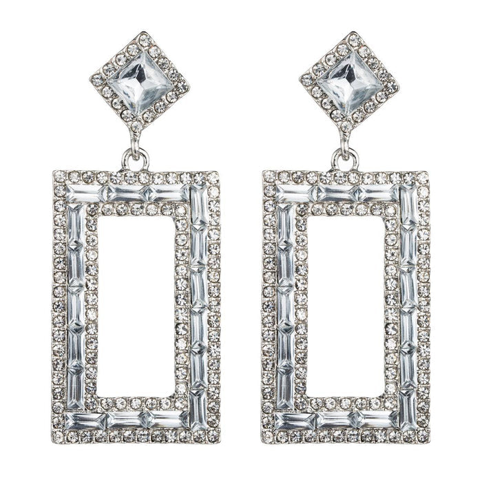 Rectangle Glittery Earrings indigenous art gift by Canadian Fashion & Home Decor Boutique Canada
