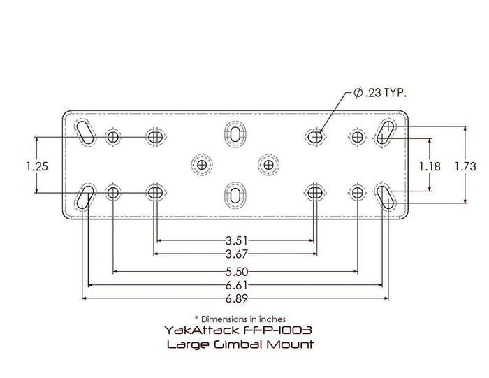 Rectangular Fish Finder Mount with Track Mounted LockNLoad™ Mounting System