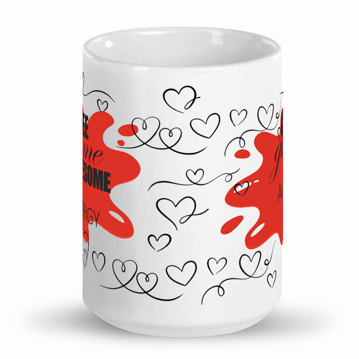 Red Awesome Auntie Tall 15 oz indigenous art mug by North of Fifty Indigenous Boutique Canada