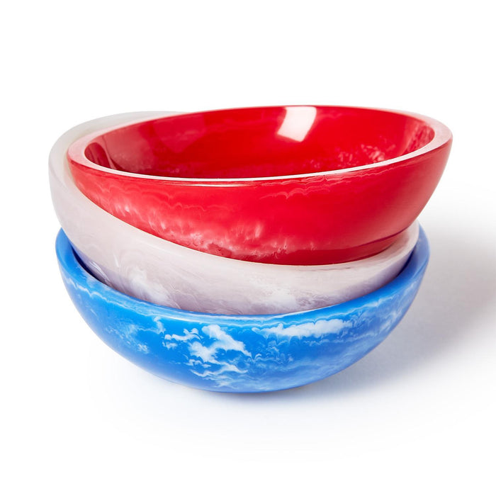Red, White, and Blue Round Tidbit Bowl