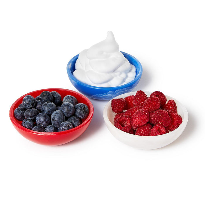 Red, White, and Blue Round Tidbit Bowl