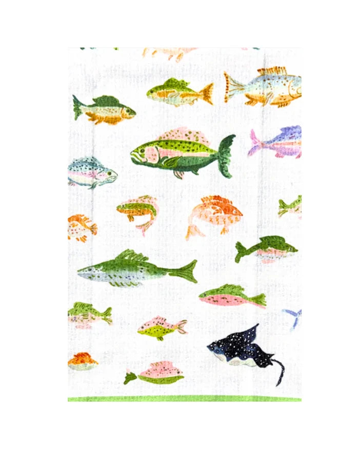 Reel It In Double-Sided Tea Towel