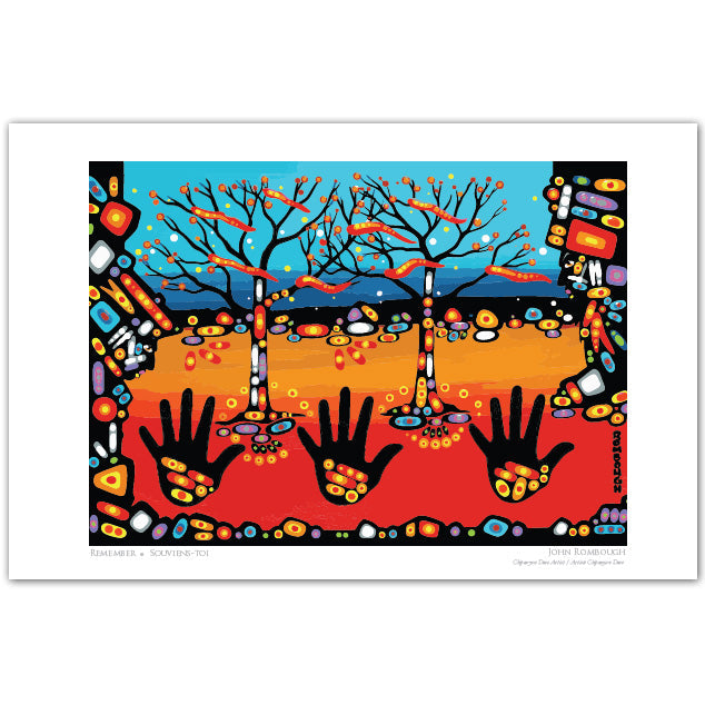 Remember indigenous art gift by John Rombough Canada
