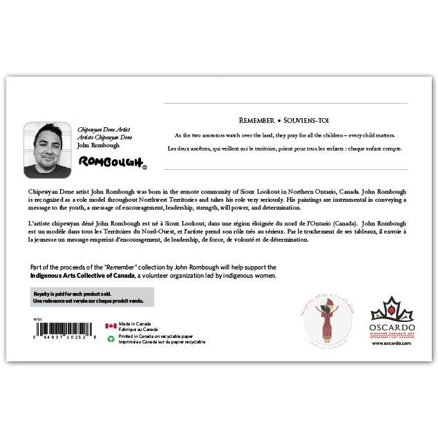 Remember indigenous art gift by John Rombough Canada