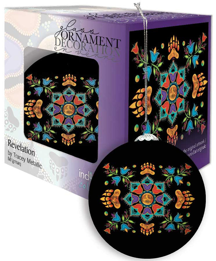 Revelation indigenous ornament by Tracey Metallic Canada