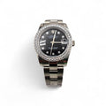 RLX DTJ - Silver Watch - Black Dial (Diamonds Bezel)