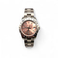 RLX DTJ - Silver Watch - Pink Dial (Scattered Diamonds Bezel)