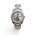 RLX DTJ - Silver Watch - Silver Dial (Diamonds Bezel)